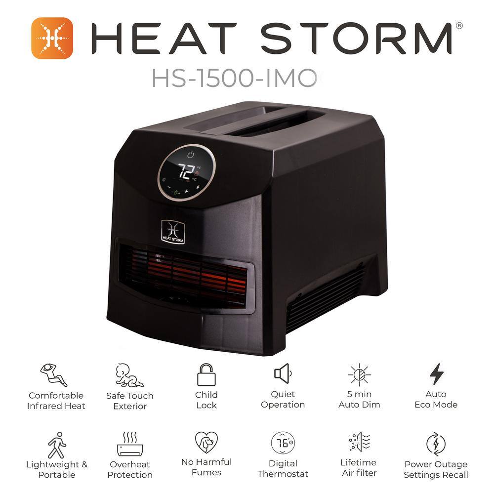 Heat Storm Mojave 1,500-Watt Infrared Quartz Portable Heater with Built-In Thermostat and Over Heat Sensor