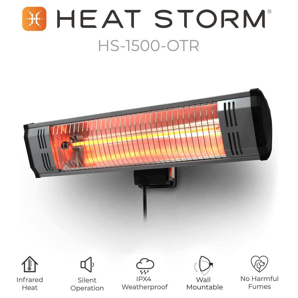 Heat Storm Tradesman 1,500-Watt Electric Outdoor Infrared Quartz Portable Space Heater with Wall/Ceiling Mount