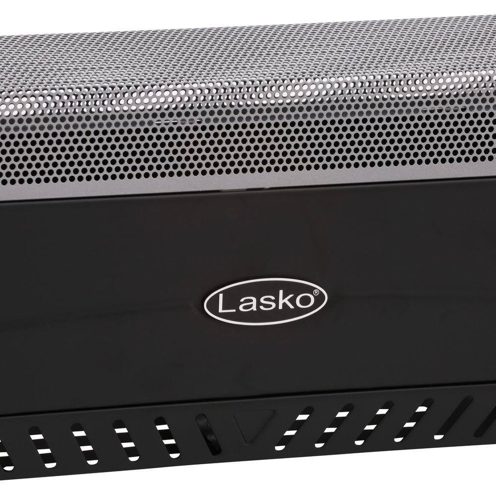 Lasko Low Profile 1500-Watt Electric Silent Room Space Heater with Digital Display and Tip-Over Safety Switch, Black