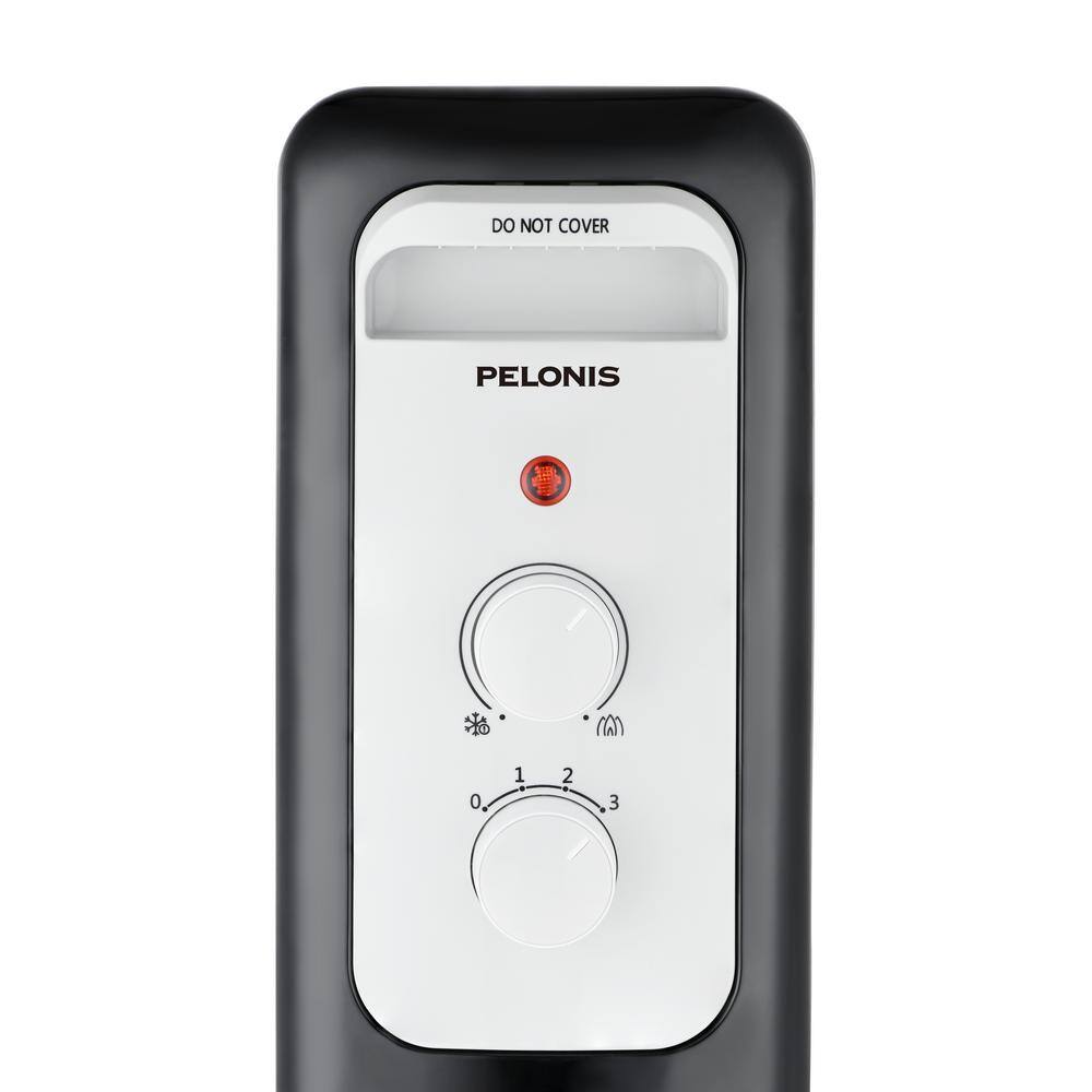 Pelonis 1,500-Watt Oil-Filled Radiant Electric Space Heater with Thermostat