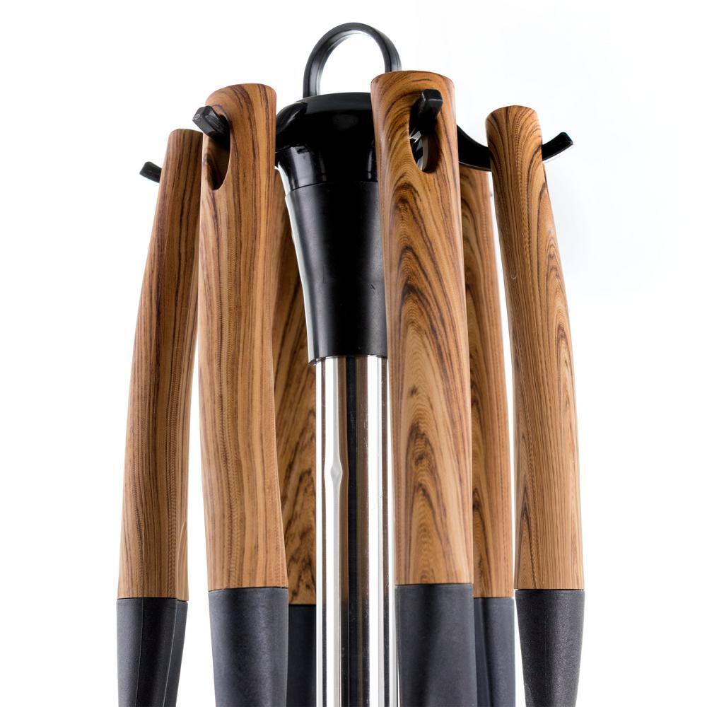 MegaChef  Black Nylon Cooking Utensils with Wood Design (Set of 7)