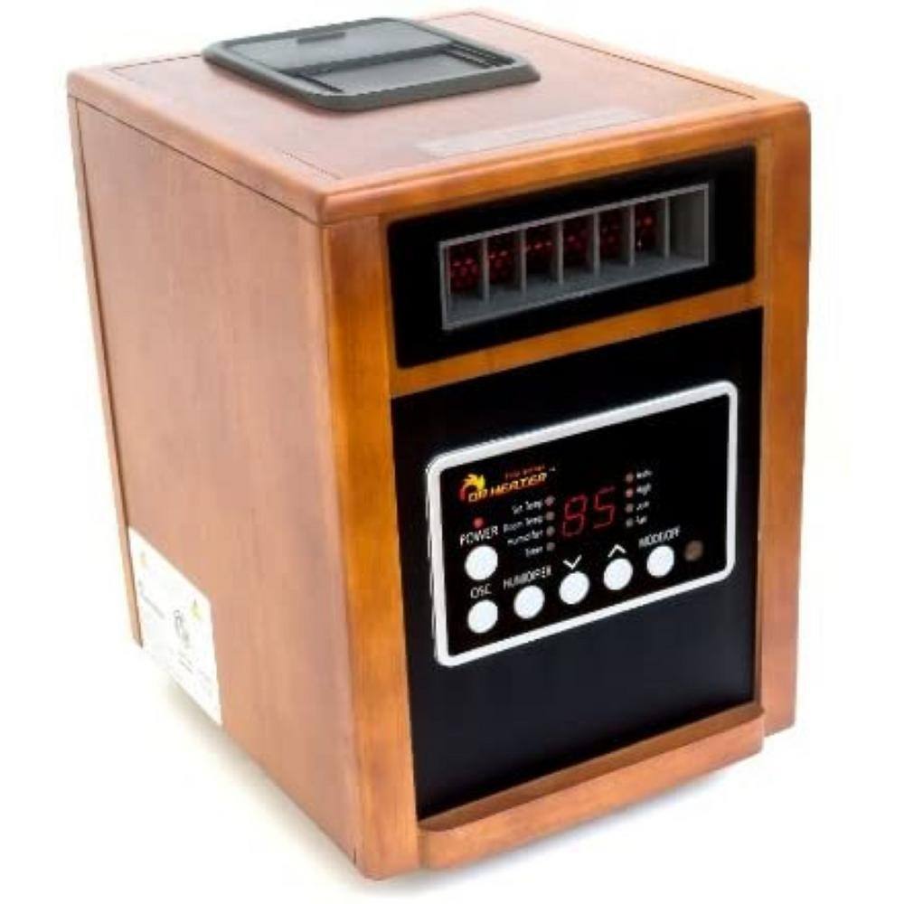 Dr Infrared Heater Elite Series 1500-Watt Dual Heating System Infrared Portable Heater with Built-In Ultrasonic Humidifier/Oscillating Fan