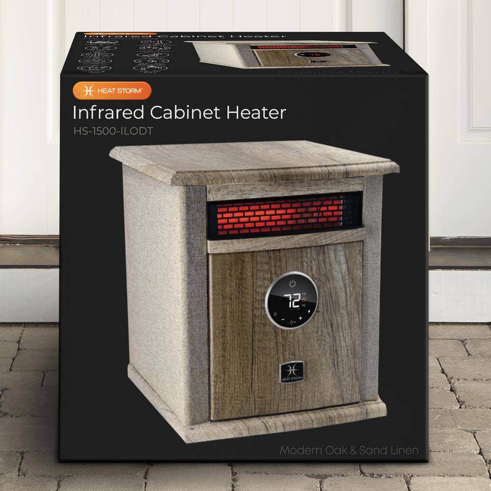 Heat Storm 1500-Watt Logan Deluxe Portable Electric Infrared Space Heater in Tan