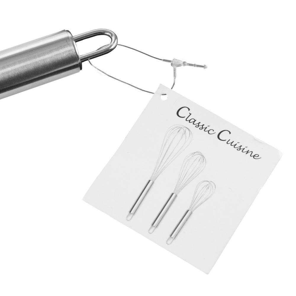 Classic Cuisine  Stainless Steel Wire Whisk (Set of 3)