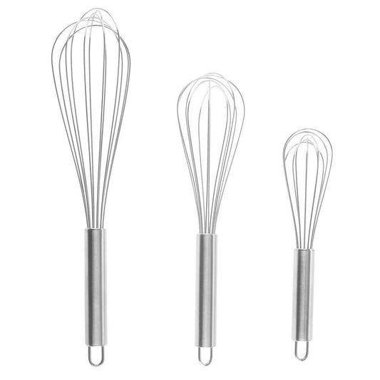 Classic Cuisine  Stainless Steel Wire Whisk (Set of 3)