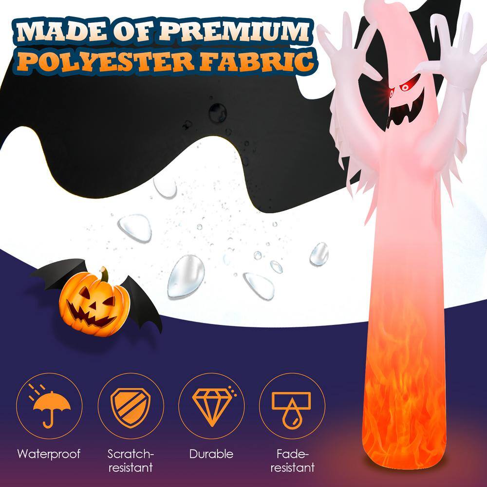 Costway  12 ft. LED Ghost Halloween Inflatable Yard Decoration