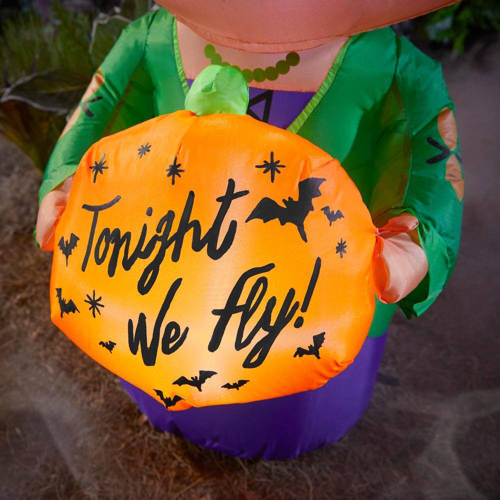 Disney 3.5 ft. LED Winifred Sanderson with Tonight We Fly Pumpkin Inflatable