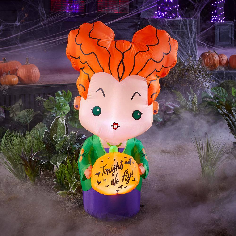 Disney 3.5 ft. LED Winifred Sanderson with Tonight We Fly Pumpkin Inflatable