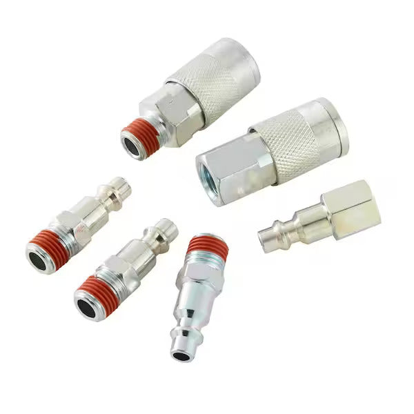 Husky  1/4 in. I/M Coupler Plug with Increased Air Flow (6-Piece)