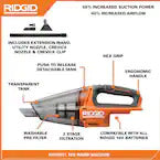 RIDGID 18V Cordless Hand Held Vacuum (Tool Only)