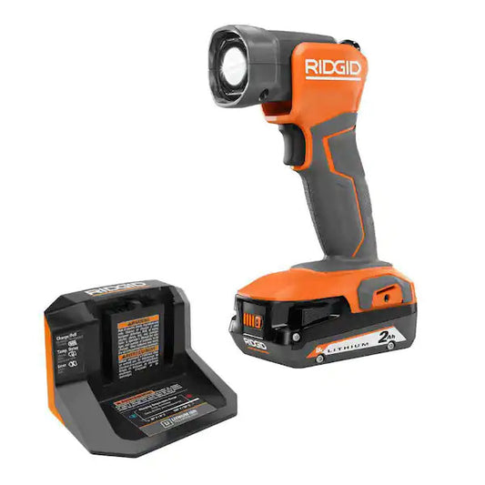 RIDGID 18V LED Worklight Kit with 2.0 Ah Battery and Charger