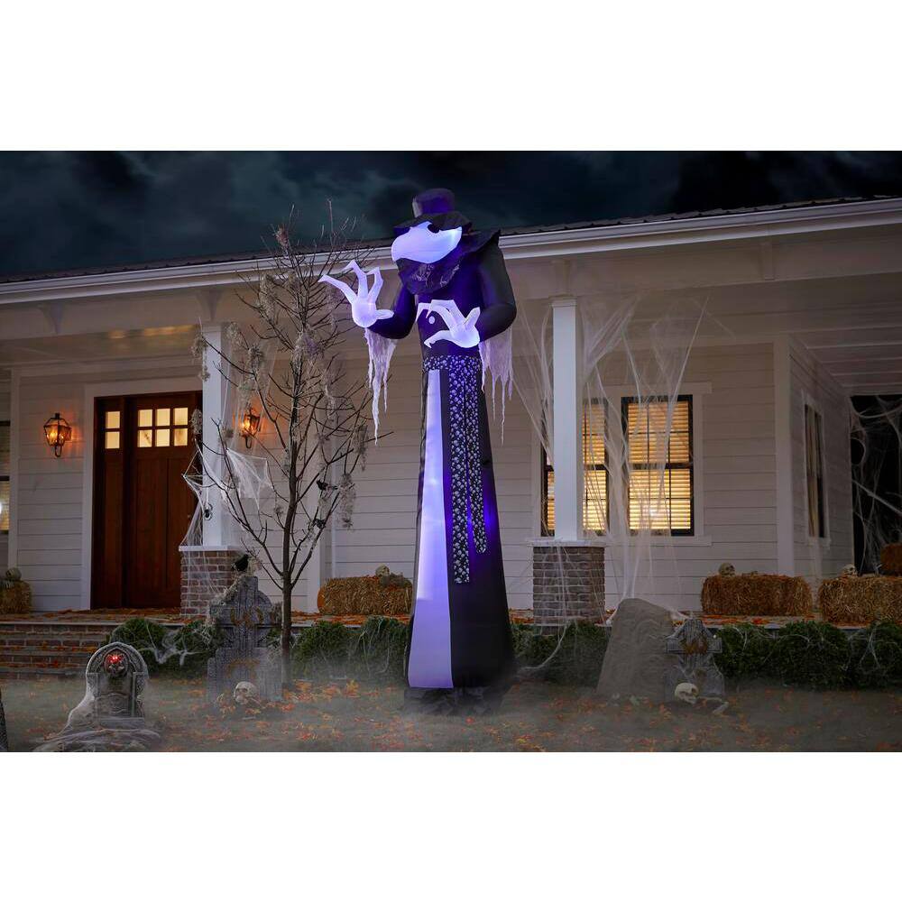 Gemmy  12 ft. Short Circuit Victorian Reaper Halloween Inflatable with Lightshow Projection