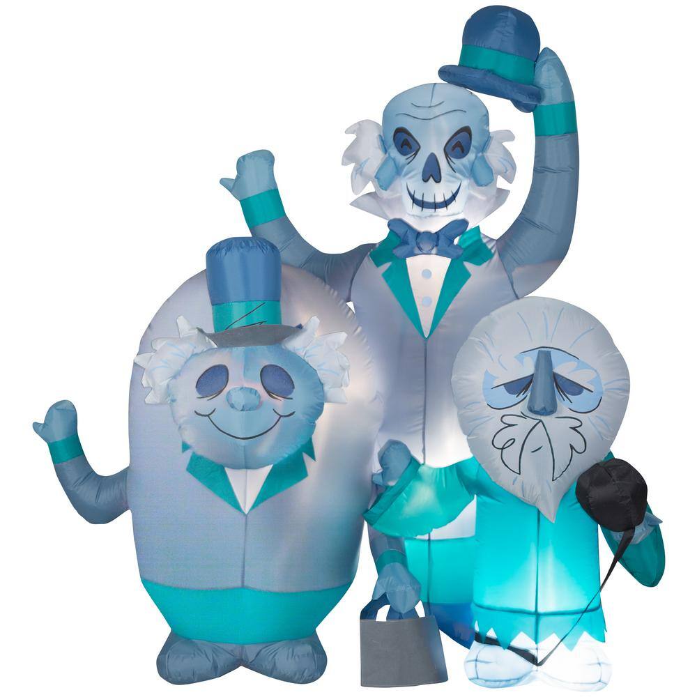 Gemmy  6 Ft. Tall Halloween Airblown-Haunted Mansion Hitchhiking Ghosts-Scene-Disney