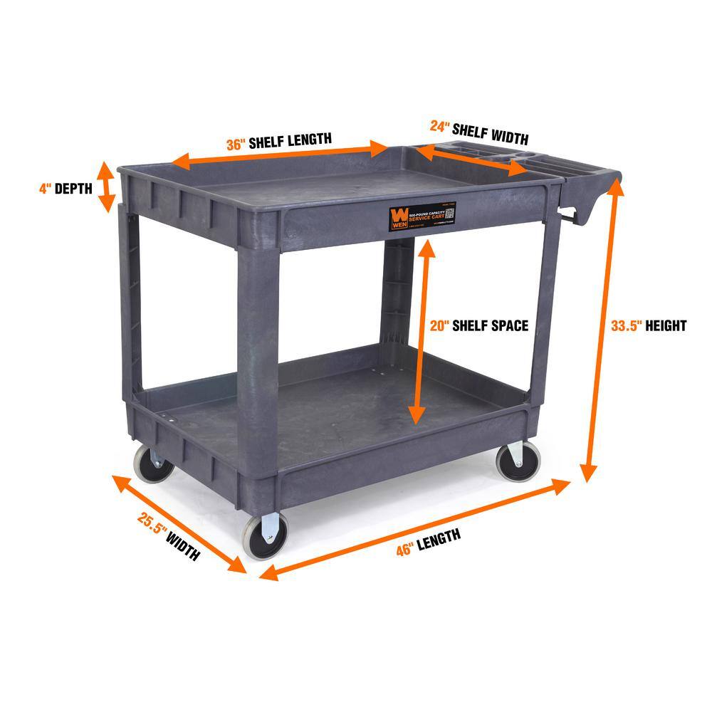 WEN 500 lbs. Capacity 46 in. x 25.5 in. Service Utility Cart