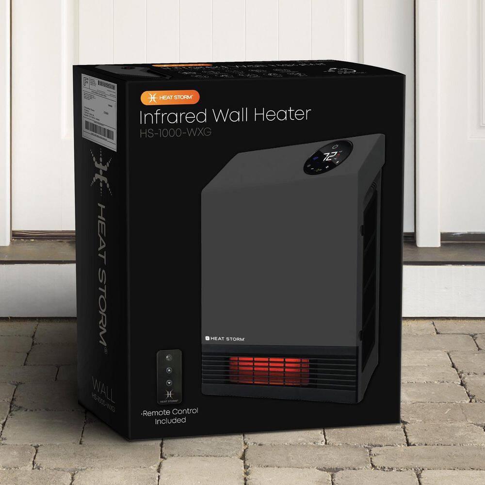 Heat Storm 1,000-Watt Gray Deluxe Indoor Infrared Wall Heater