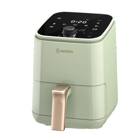 MOOSOO 2 qt. Premium Green Air Fryer for 1-2 People with Timer, Temperature Controls, Recipe Book, 1200-Watt