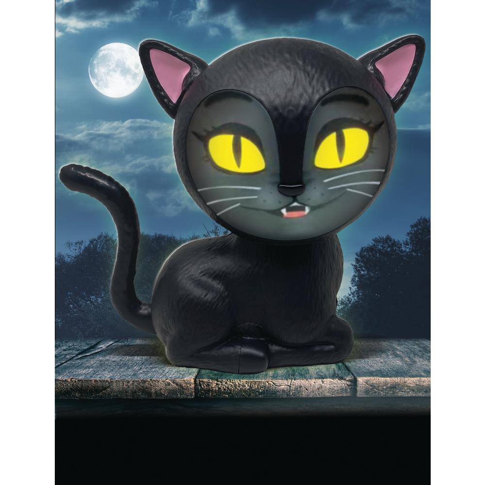 Eek The Cat Talking Singing and Joke Telling Animated 9.5 in. H Cat with Built-in Projector and Speaker Plug'n Play