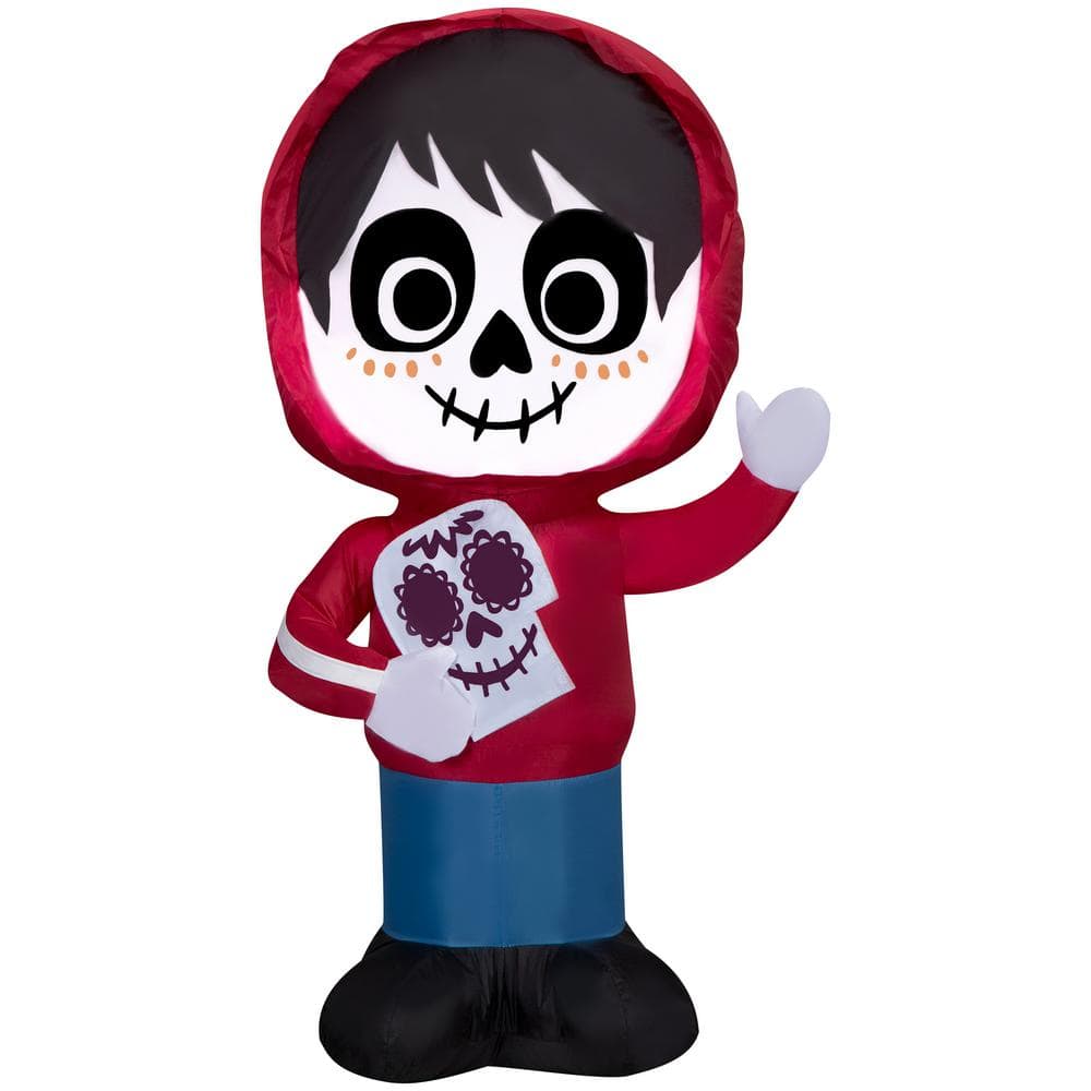 3.5 ft. H x 1 ft. 44 in. W x 2 ft. L Halloween Airblown-Miguel from Coco with Skull-SM-Disney