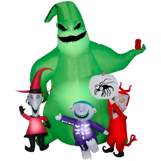 7 ft. H x 3 ft. 81 in. W x 5 ft. 25 in. L Halloween Airblown Inflatable -Oogie with Creatures-Scene-Disney