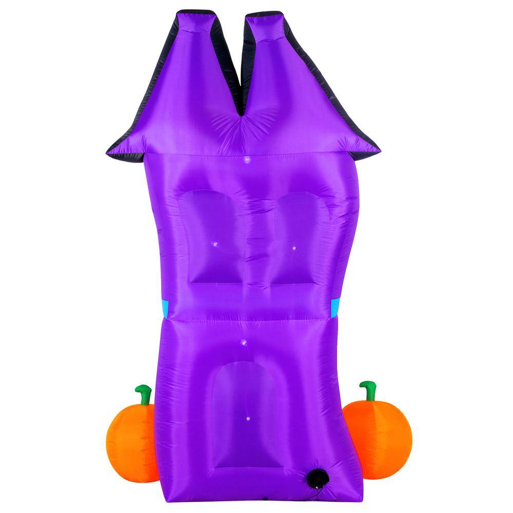 8 ft. H x 2 ft. W x 4 ft. 67 in. L Halloween Airflowz Inflatable Haunted House with Projection Silhouette