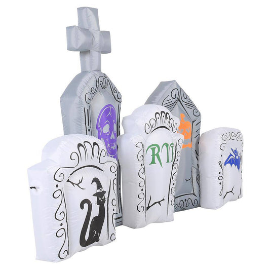 8 ft. Inflatable Flashing Lights Tombstone Scene