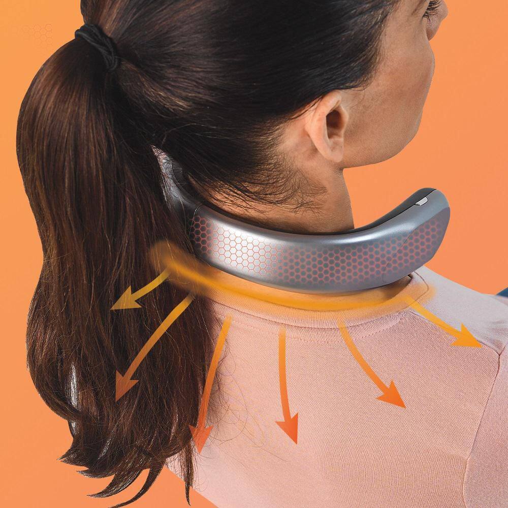 HANDY HEATER 450-Watt Silver and Black Electric USB Rechargeable Personal Wearable Neckband Heater