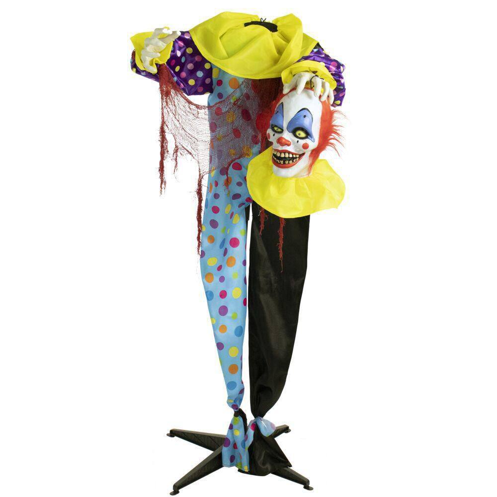 Haunted Hill Farm 60 in. Touch Activated Animatronic Clown