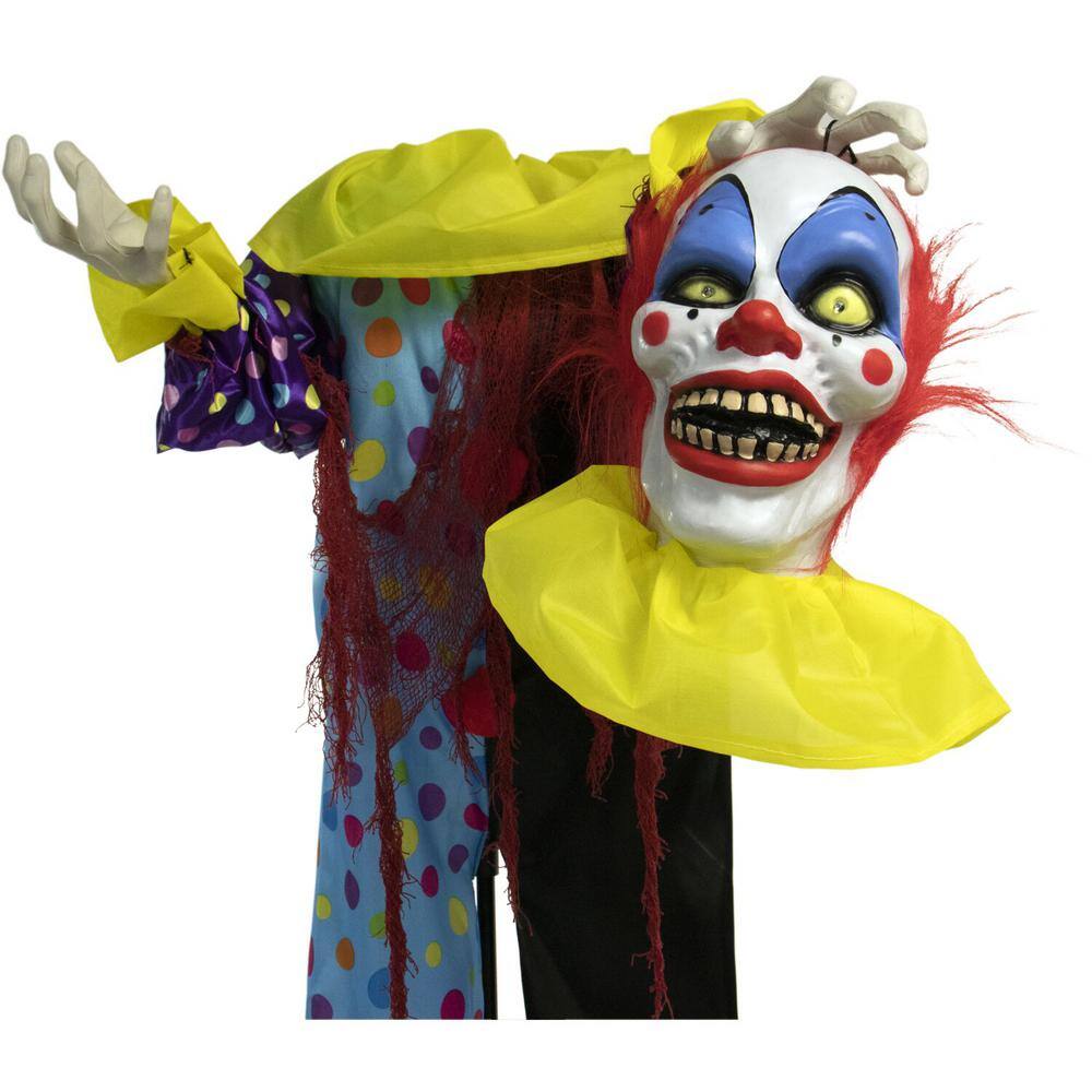 Haunted Hill Farm 60 in. Touch Activated Animatronic Clown