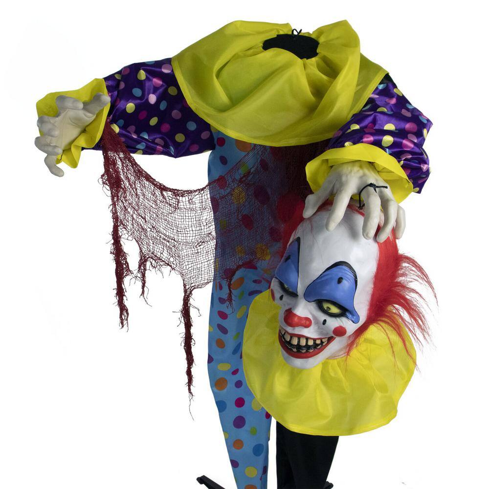 Haunted Hill Farm 60 in. Touch Activated Animatronic Clown