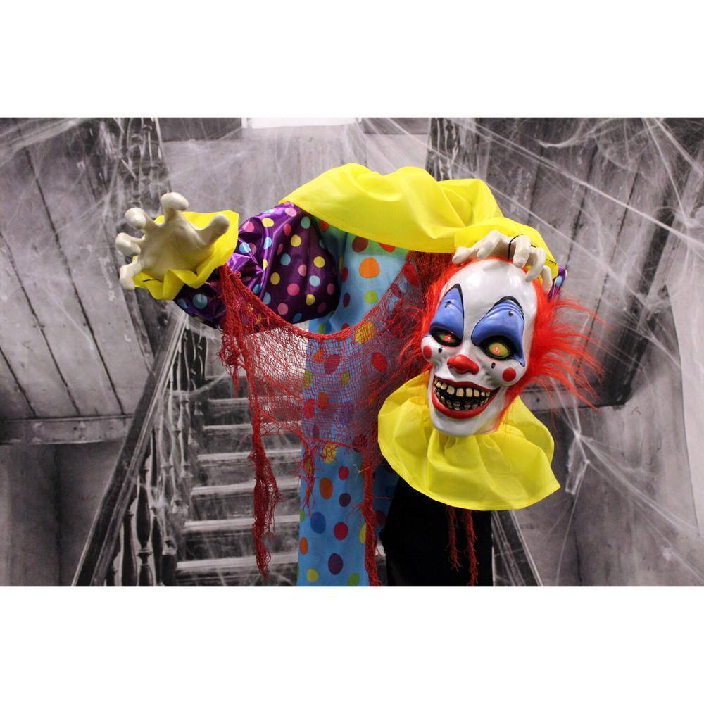 Haunted Hill Farm 60 in. Touch Activated Animatronic Clown