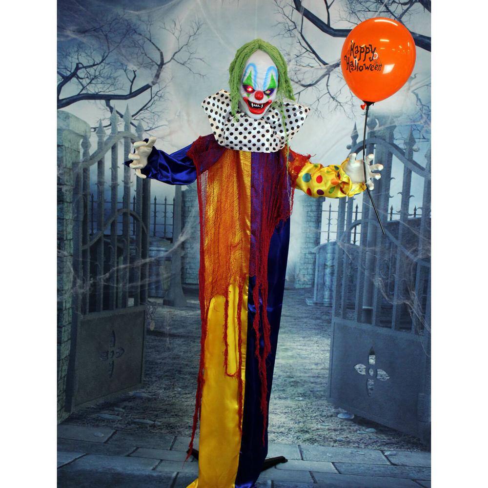 Haunted Hill Farm 69 in. Touch Activated Animatronic Clown