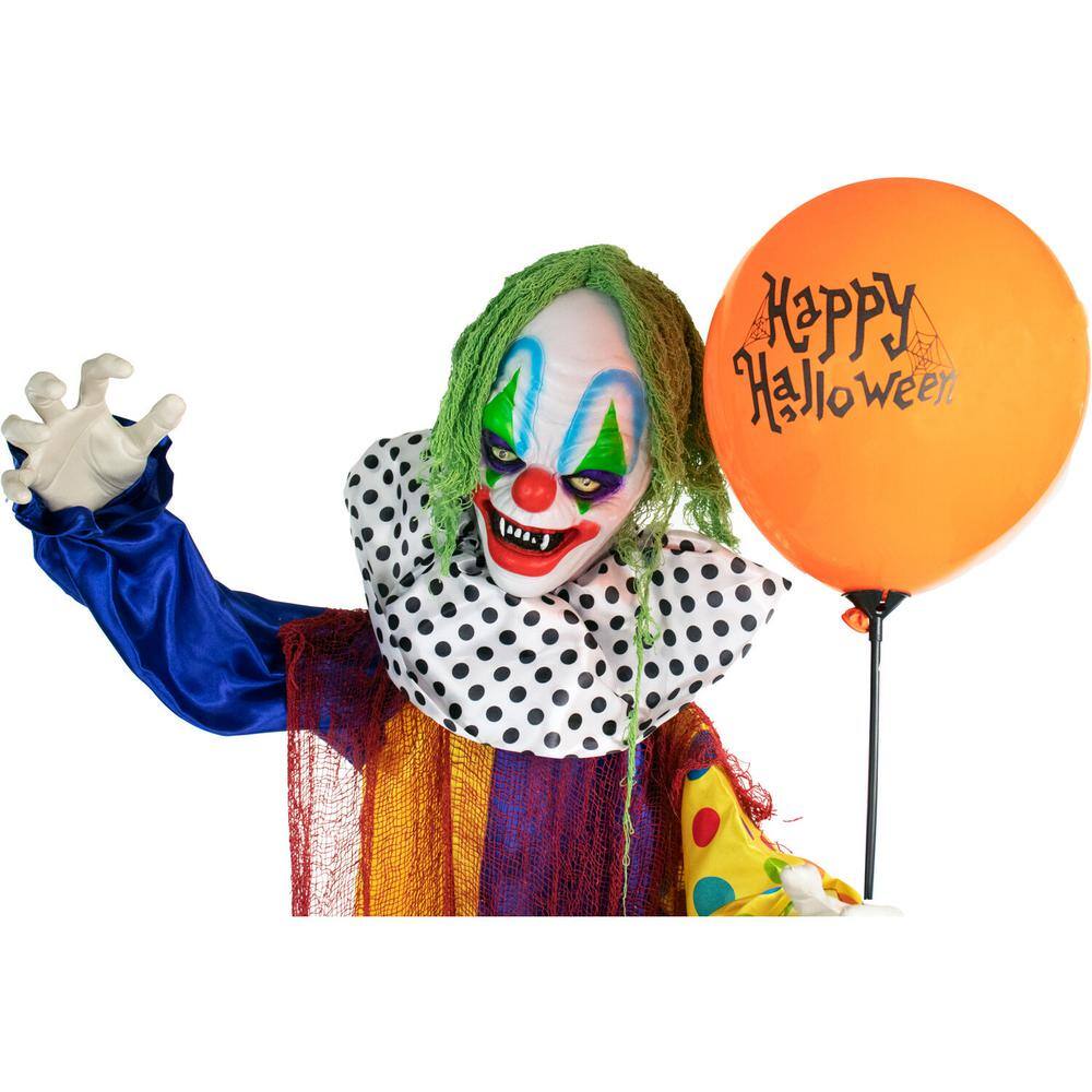 Haunted Hill Farm 69 in. Touch Activated Animatronic Clown