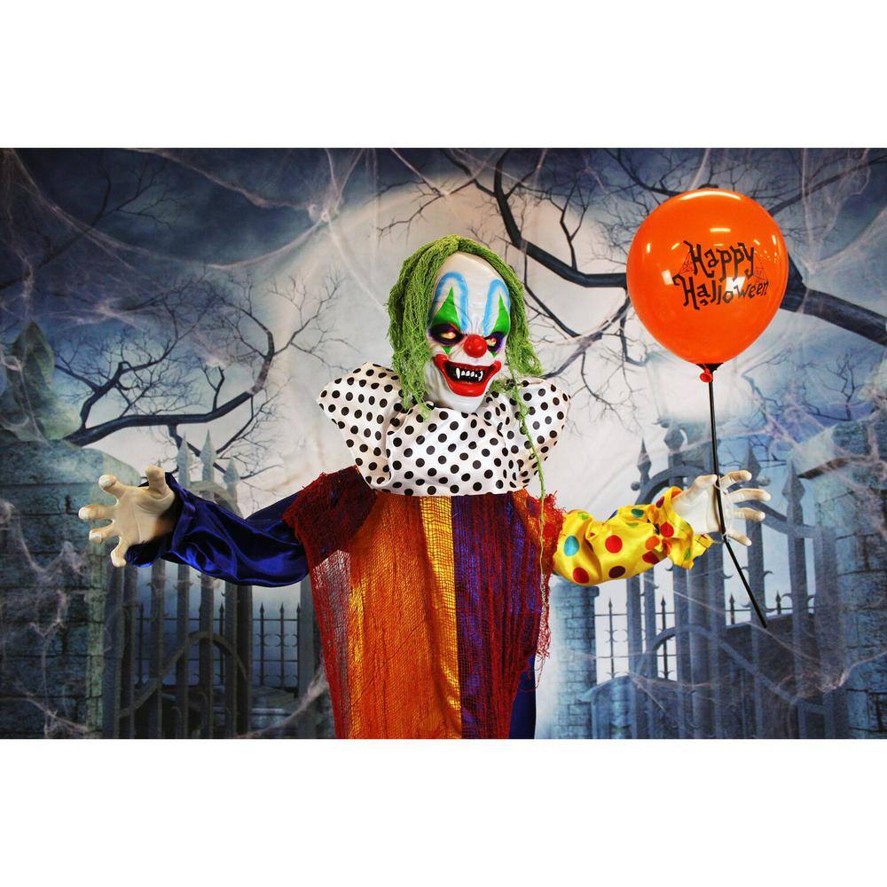 Haunted Hill Farm 69 in. Touch Activated Animatronic Clown