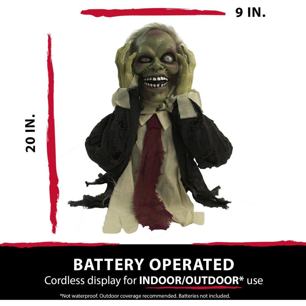 Haunted Hill Farm 20 in. Touch Activated Pop-Up Animatronic Ghoul