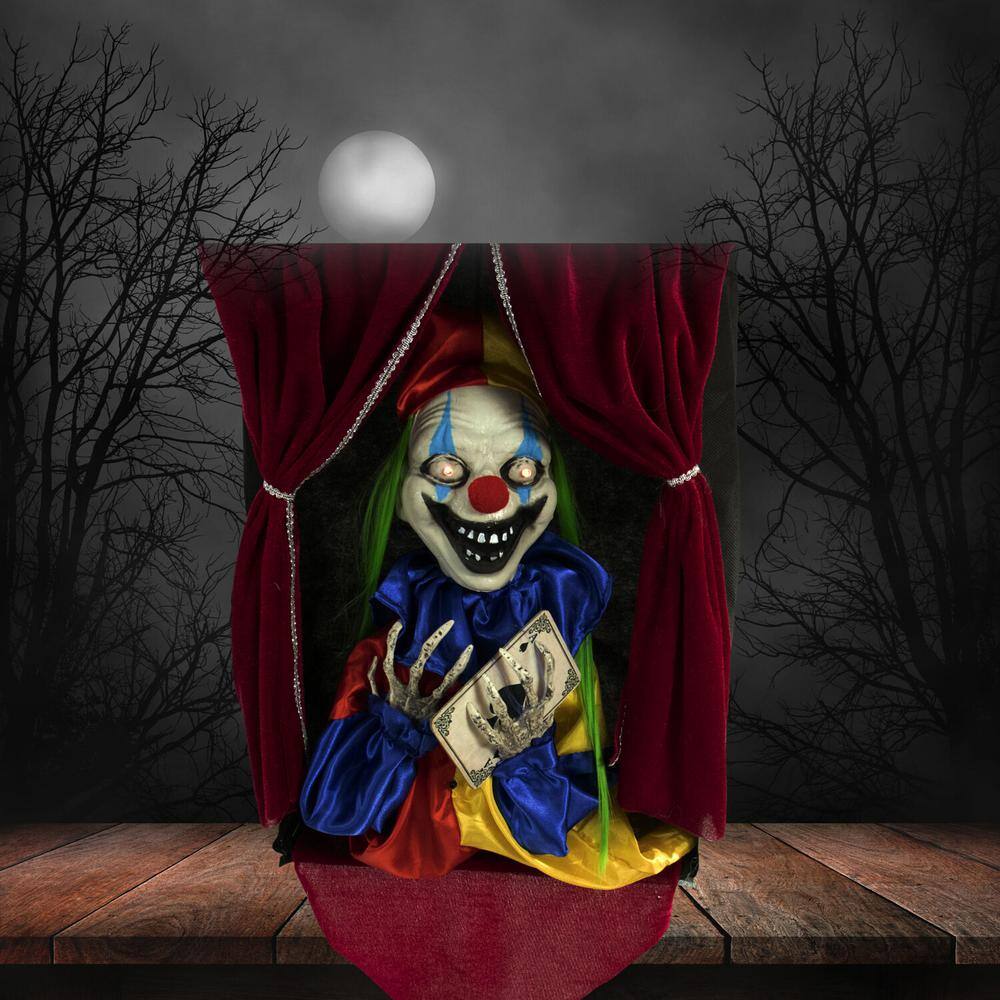 Haunted Hill Farm  27 in. Touch Activated Animatronic Clown