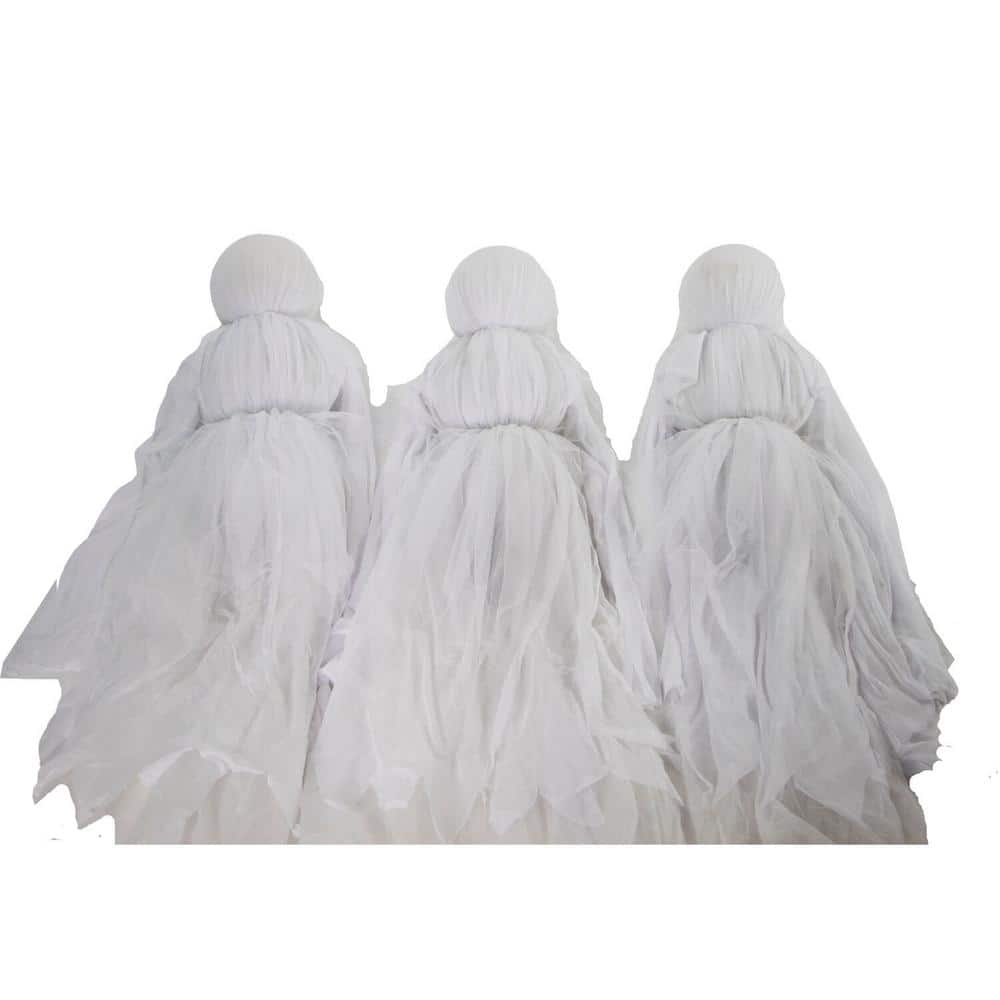 Haunted Hill Farm 41 in. Light-Up Lawn Ghosts Halloween Prop