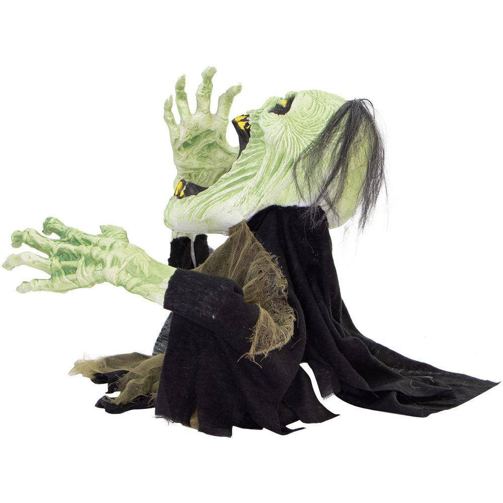 Haunted Hill Farm 21 in. Trevor the Animated Zombie Groundbreaker, Indoor or Covered Outdoor Halloween Decoration, Battery Operated