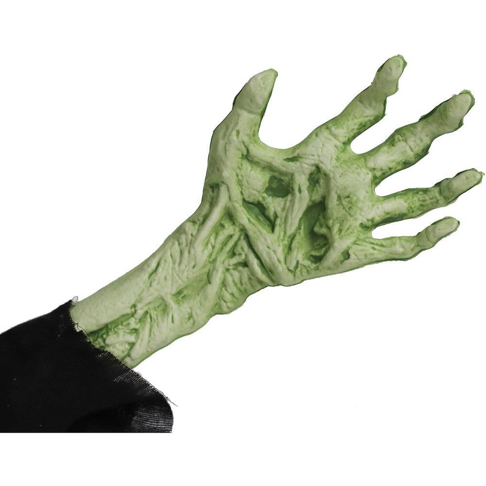 Haunted Hill Farm 21 in. Trevor the Animated Zombie Groundbreaker, Indoor or Covered Outdoor Halloween Decoration, Battery Operated