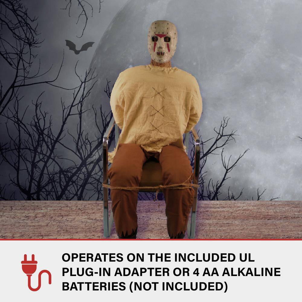 Haunted Hill Farm 48 in. Premium Halloween Animatronic Twitch The Thrashing Prisoner By Tekky