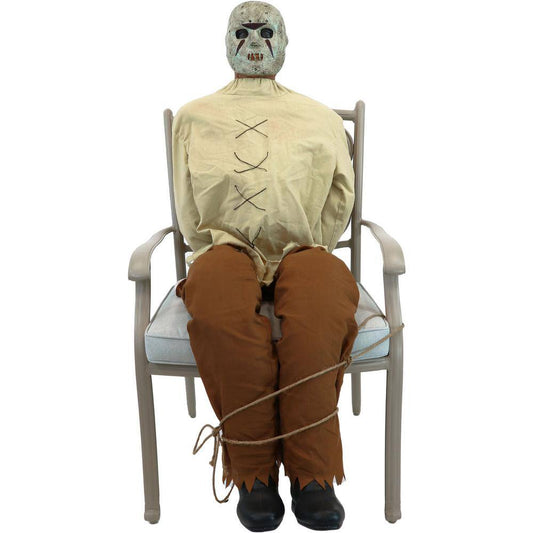 Haunted Hill Farm 48 in. Premium Halloween Animatronic Twitch The Thrashing Prisoner By Tekky