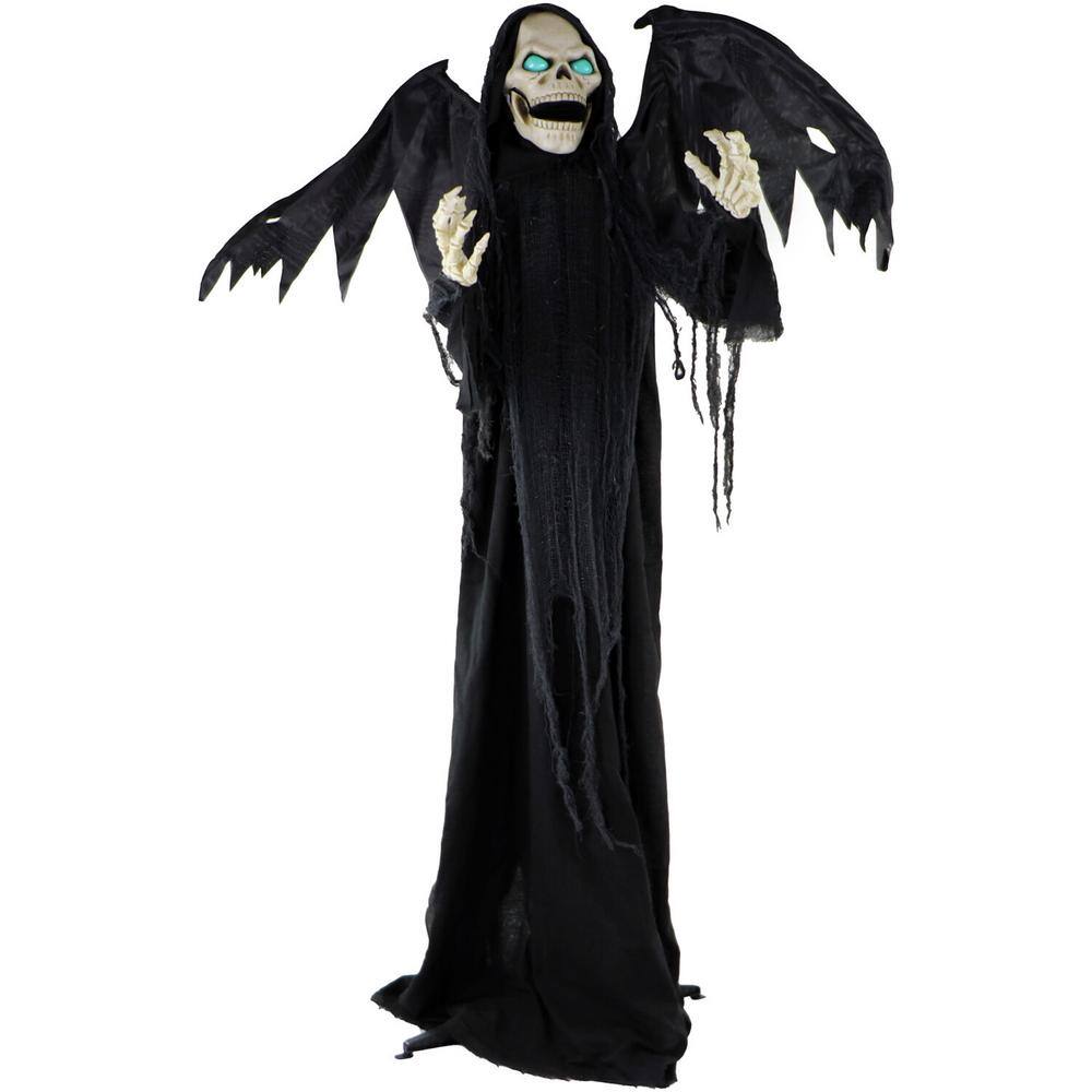 Haunted Hill Farm 74 in. Touch Activated Animatronic Reaper