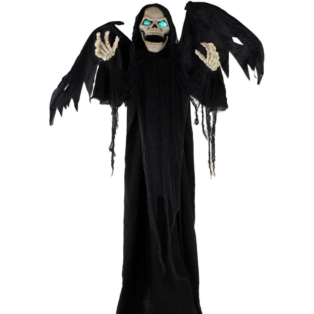 Haunted Hill Farm 74 in. Touch Activated Animatronic Reaper