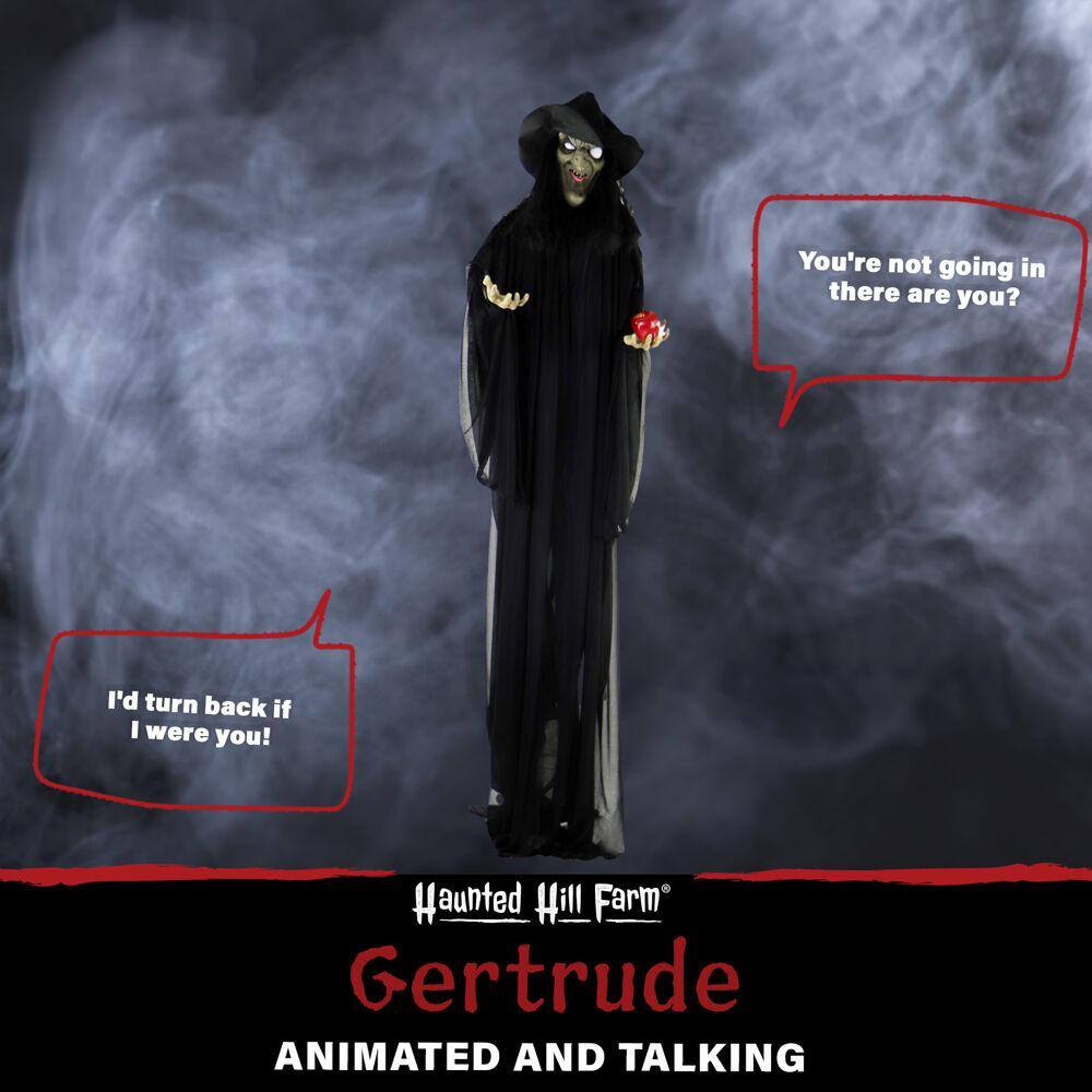 Haunted Hill Farm 88 in. Touch Activated Animatronic Witch