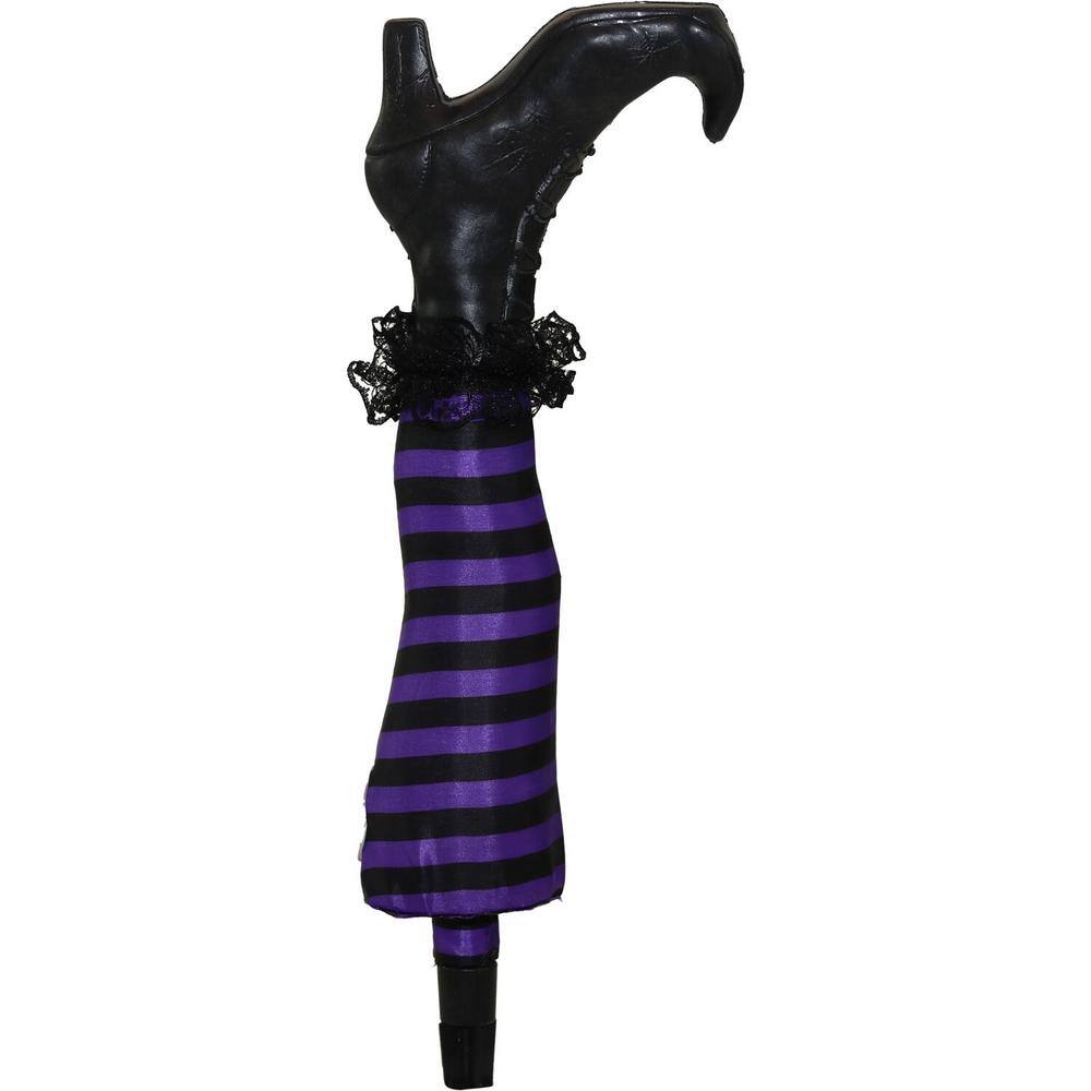 Haunted Hill Farm  19 in. Battery Operated Light-Up LED Staked Witch Legs Halloween Prop (Set of 3)