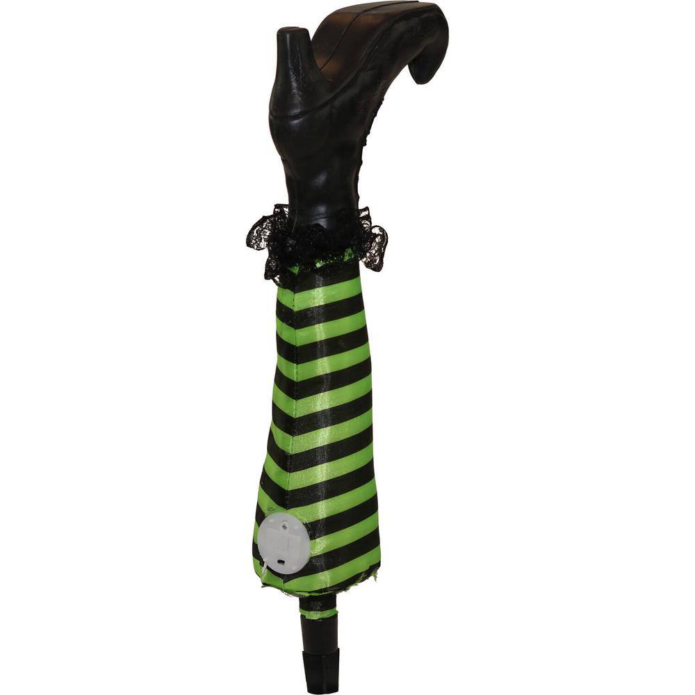 Haunted Hill Farm  19 in. Battery Operated Light-Up LED Staked Witch Legs Halloween Prop (Set of 3)