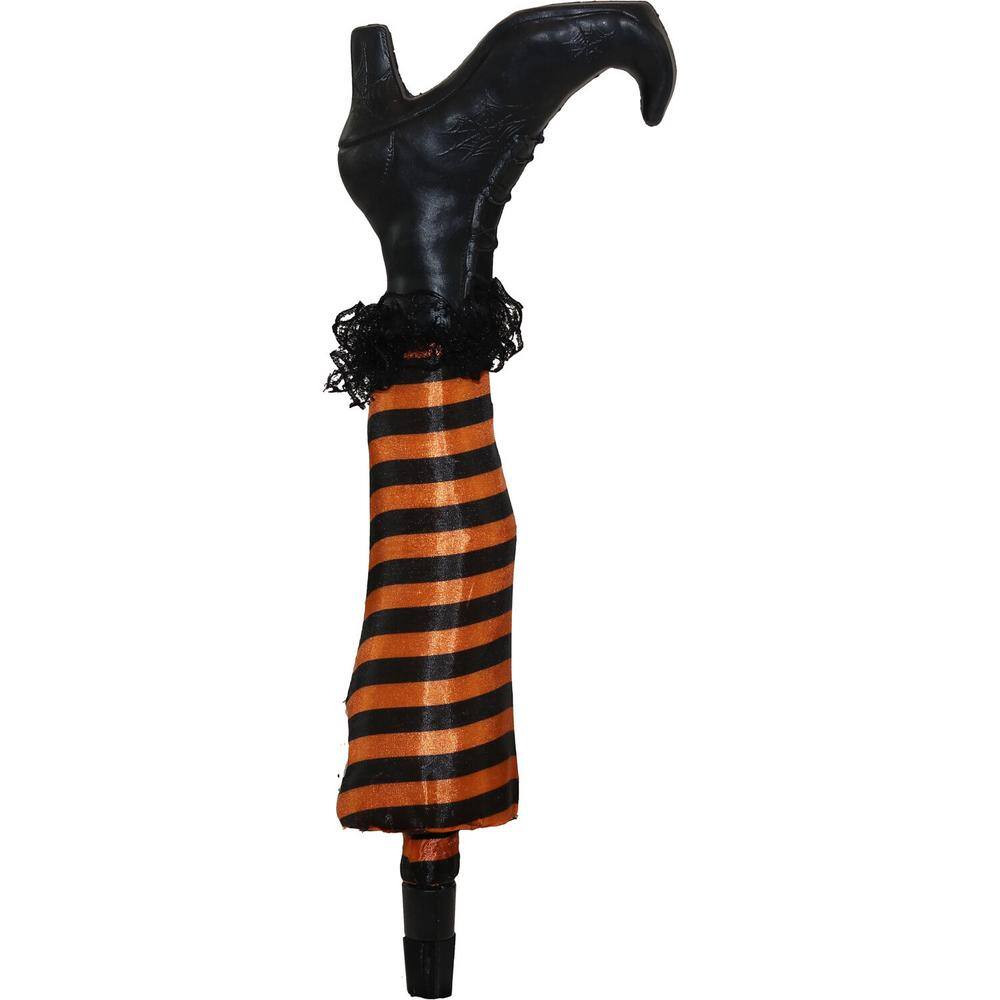 Haunted Hill Farm  19 in. Battery Operated Light-Up LED Staked Witch Legs Halloween Prop (Set of 3)