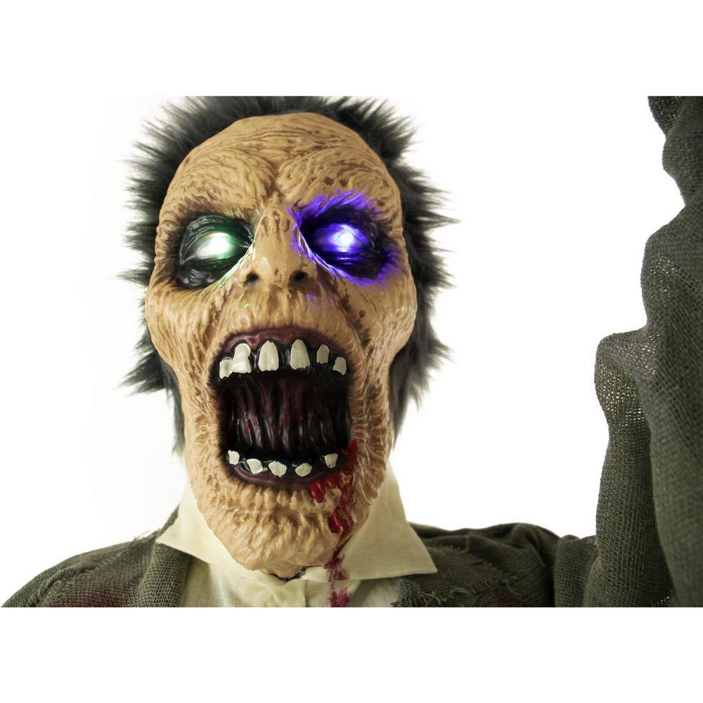 Haunted Hill Farm  64 in. Touch Activated Animatronic Zombie