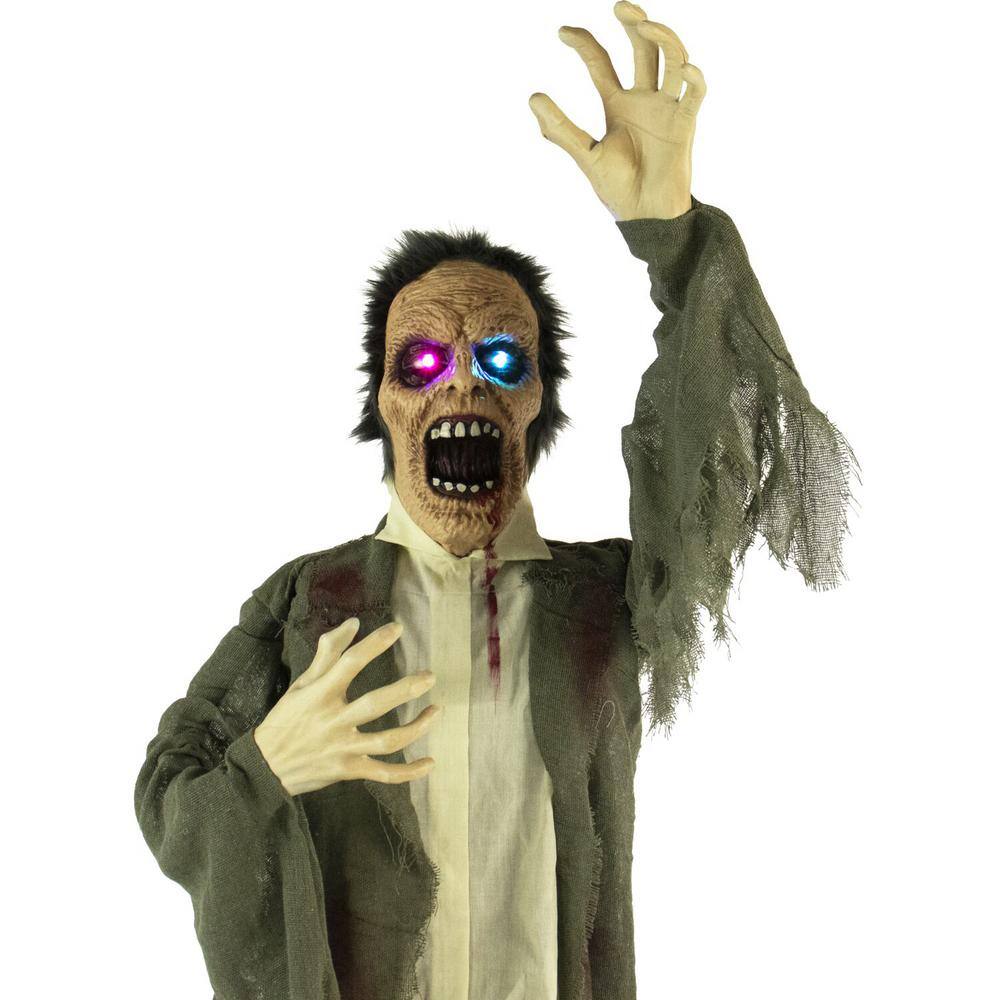 Haunted Hill Farm  64 in. Touch Activated Animatronic Zombie