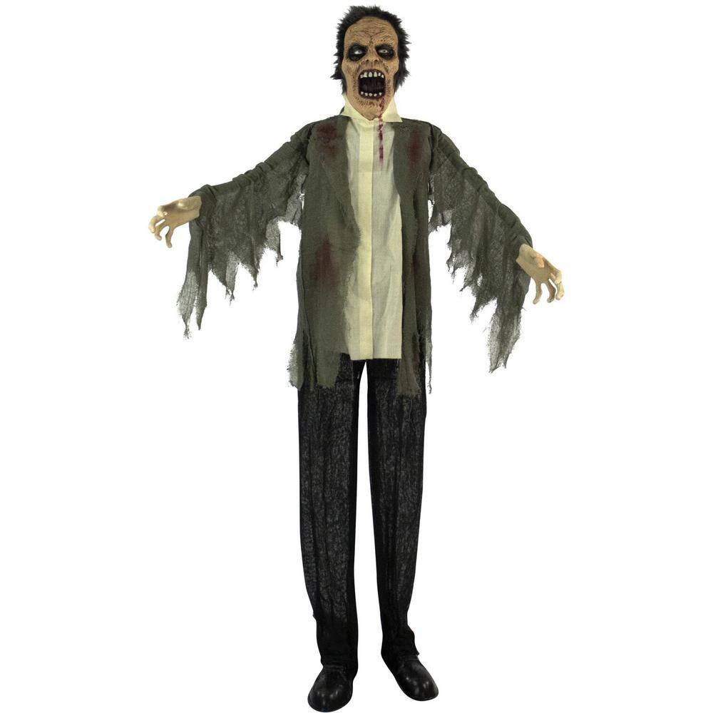 Haunted Hill Farm  64 in. Touch Activated Animatronic Zombie