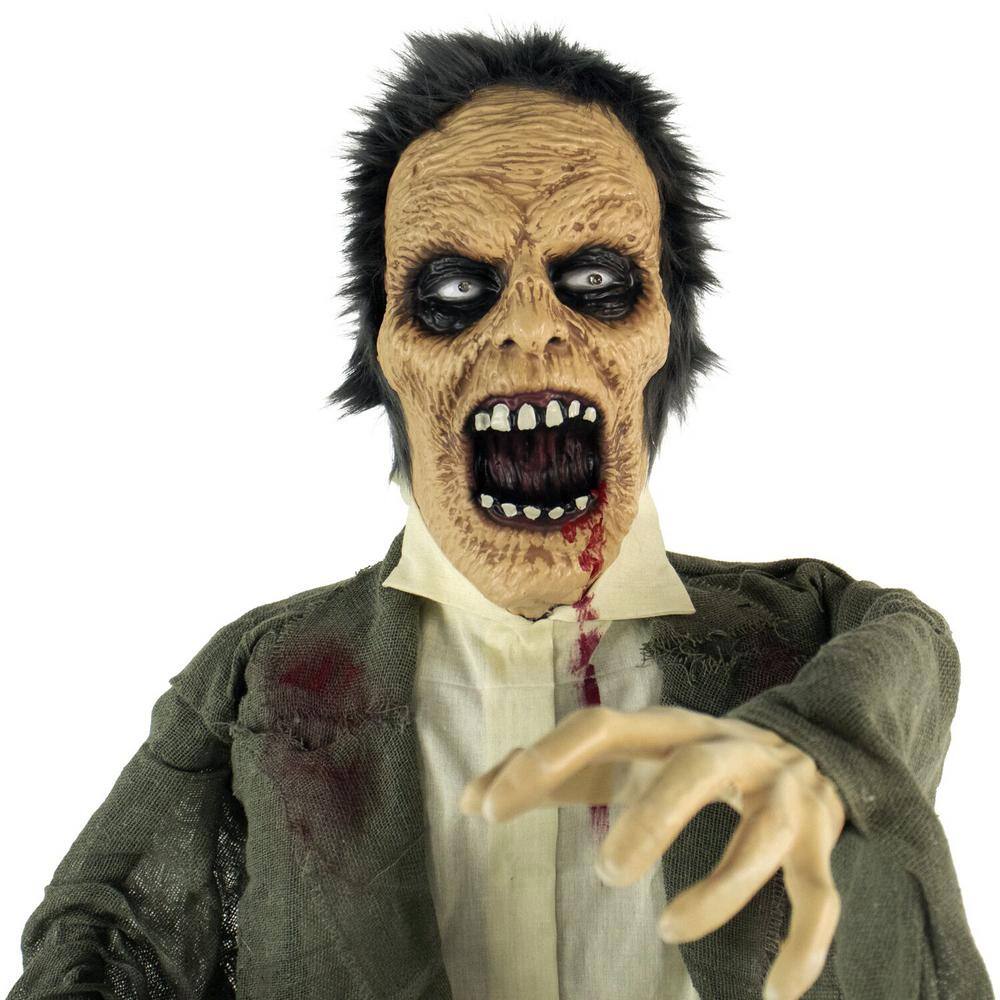 Haunted Hill Farm  64 in. Touch Activated Animatronic Zombie